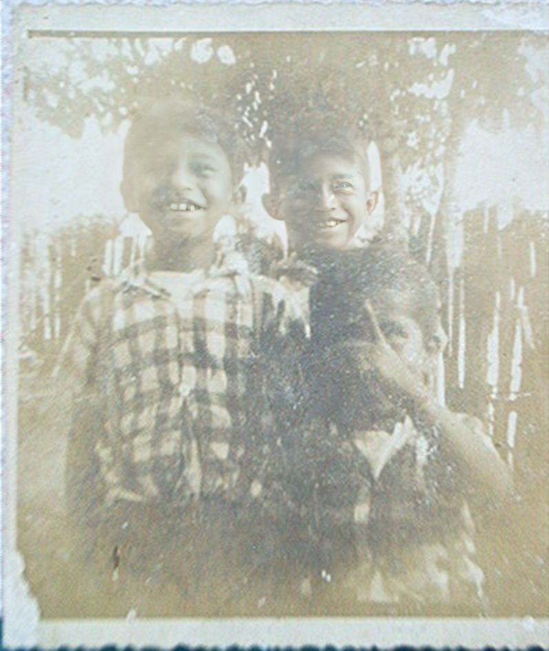 GFPGAN restoration of my dad photo with poor quality